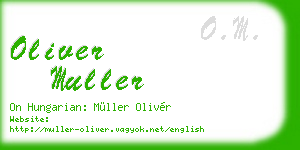 oliver muller business card