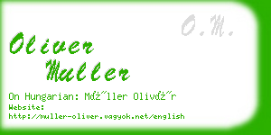oliver muller business card